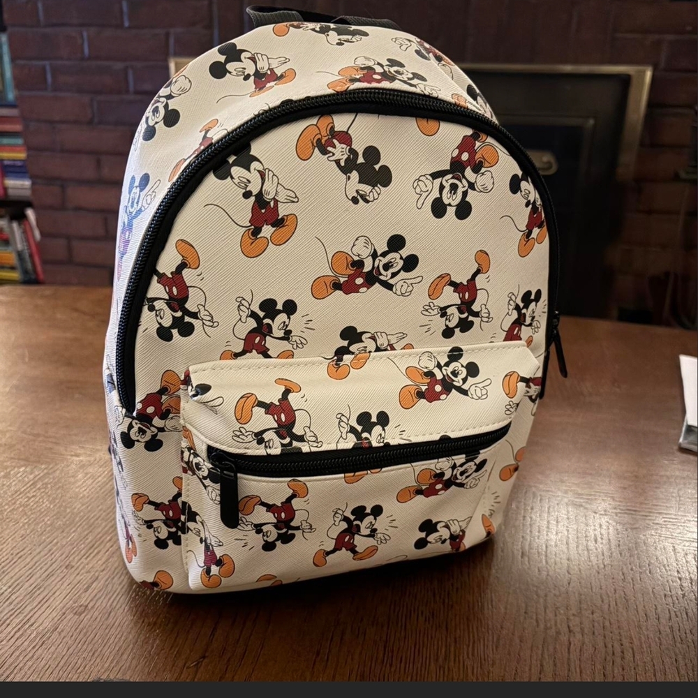 Disney Mickey Mouse Cream and Black Backpack